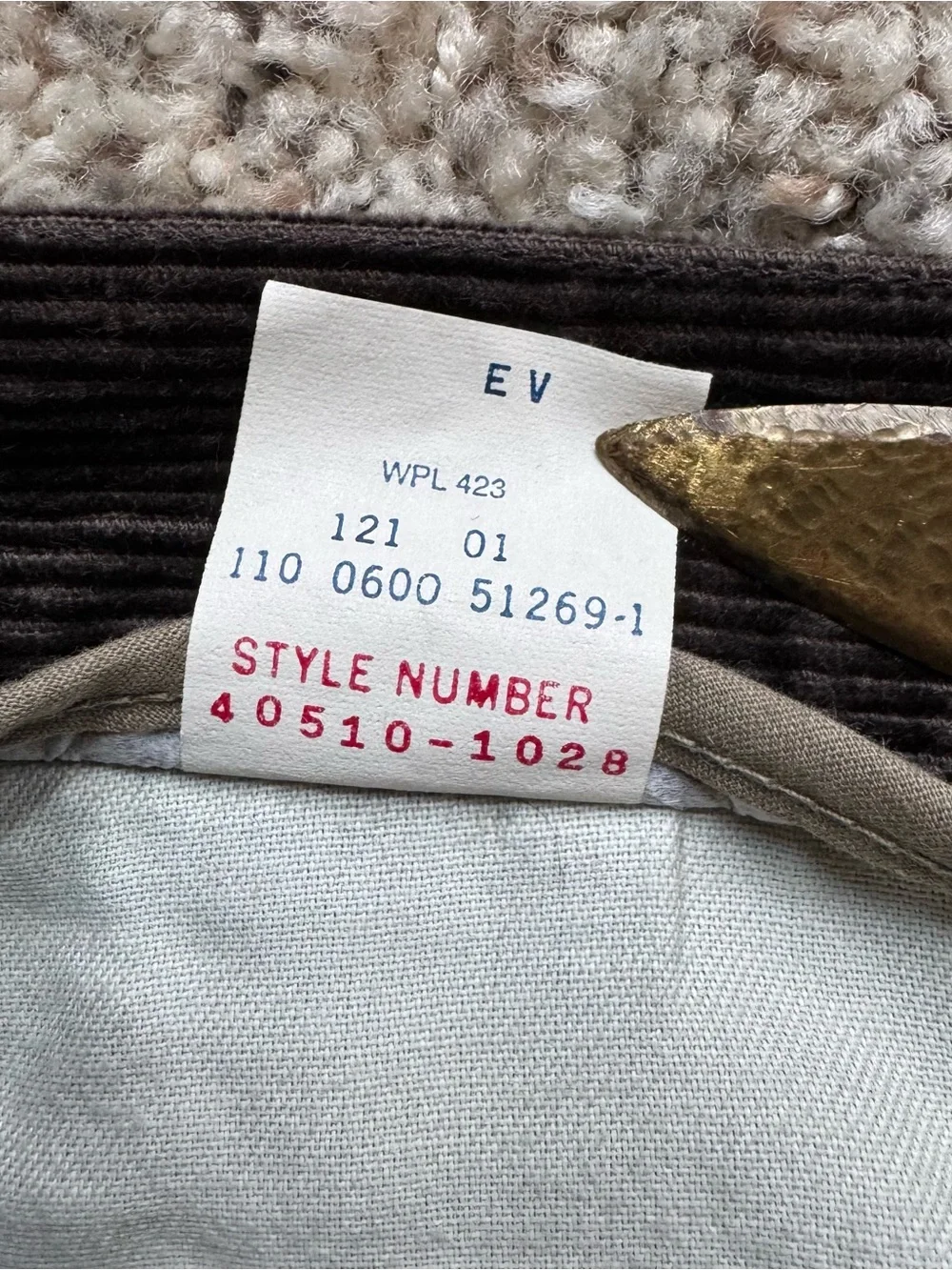 Vtg Dockers Men’s 33x32 Brown Cotton Corduroy Straight Leg Pants 90s Retro